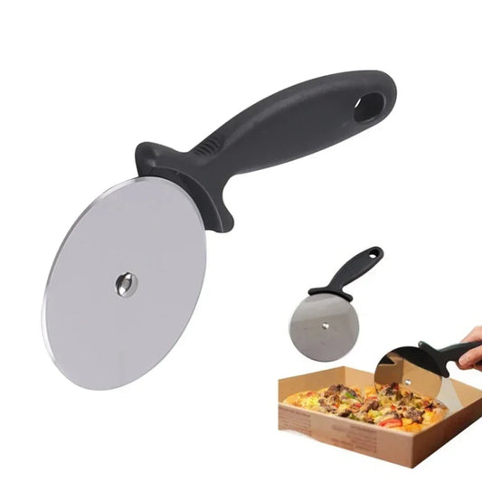 Rustfrit stål pizza cutters wienerbrød rulleskær pizza kniv cookie kage rulle hjul saks bageware køkken tilbehør