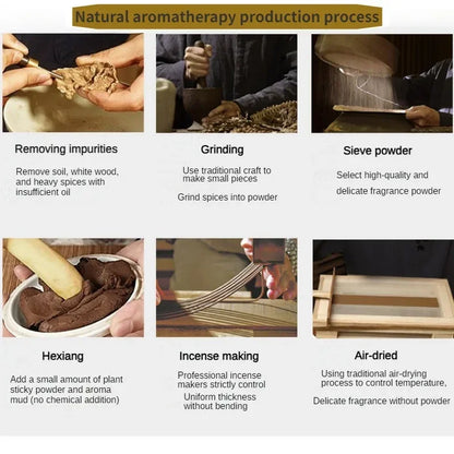 40Pcs Natural Sandalwood Incense Sticks Sleep Chinese Home Incense Stick Aroma Indoor Buddha Incense Eaglewood Room Fragrance