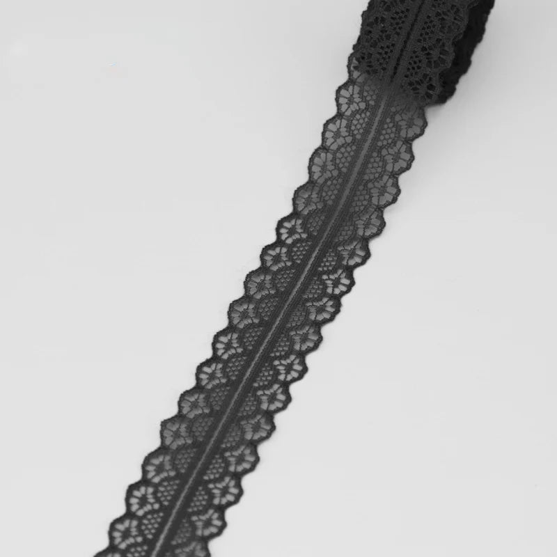 (10 yards/roll) Black lace fabric  ribbon Webbing Decoration Lovely gift packing Material