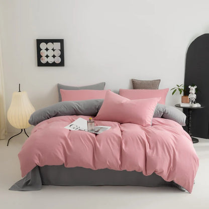 Solid Color Quilt Cover New Milled Washed Cotton Single Bed Duvet Europe US Popular Skin-friendly 220x240 Double Use Bedding
