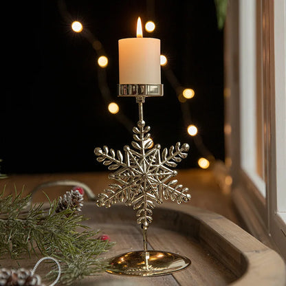 Christmas Golden Wrought Iron Candlestick Star Elk Christmas Tree Candle Holder Merry Christmas New Year Table Decoration