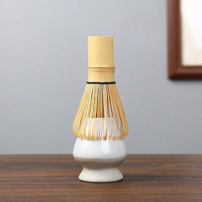 Ceai ceai de ceai verde ceramică Chasen Suport japonez Stand Bowl Bamboo Whisk Perii de râșnițe Suport pentru instrumente de ceai Seturi de ceai Seturi de accesorii Accesorii