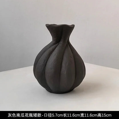 Livetai Wabi-Sabi Handmade Ceramic Vase, Organic Artistic Flower Pot for Living Room, Study & TV Console, Modern Boho Decor