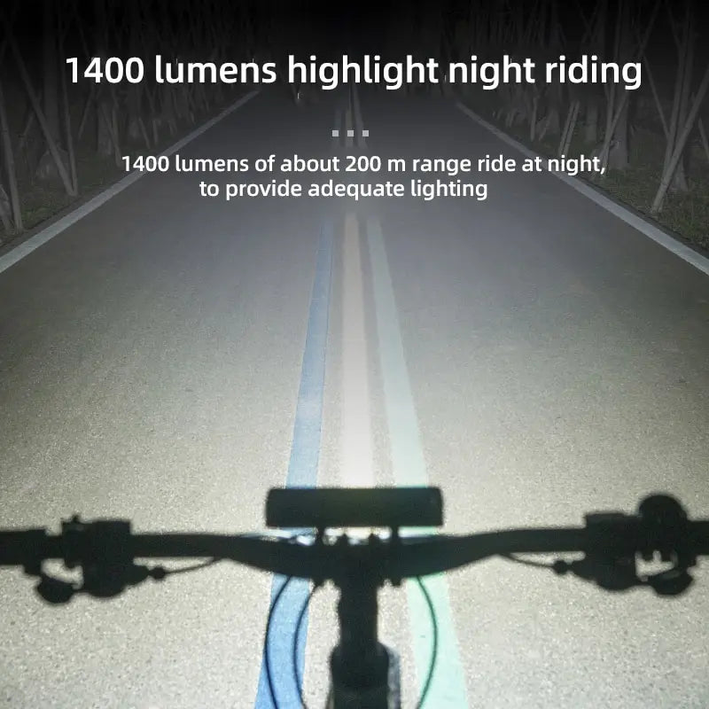 OffBondage Bicycle Light Front 900lumen Bike Light 2000mAh vanntett lommelykt USB -lading MTB veisyklinglampe