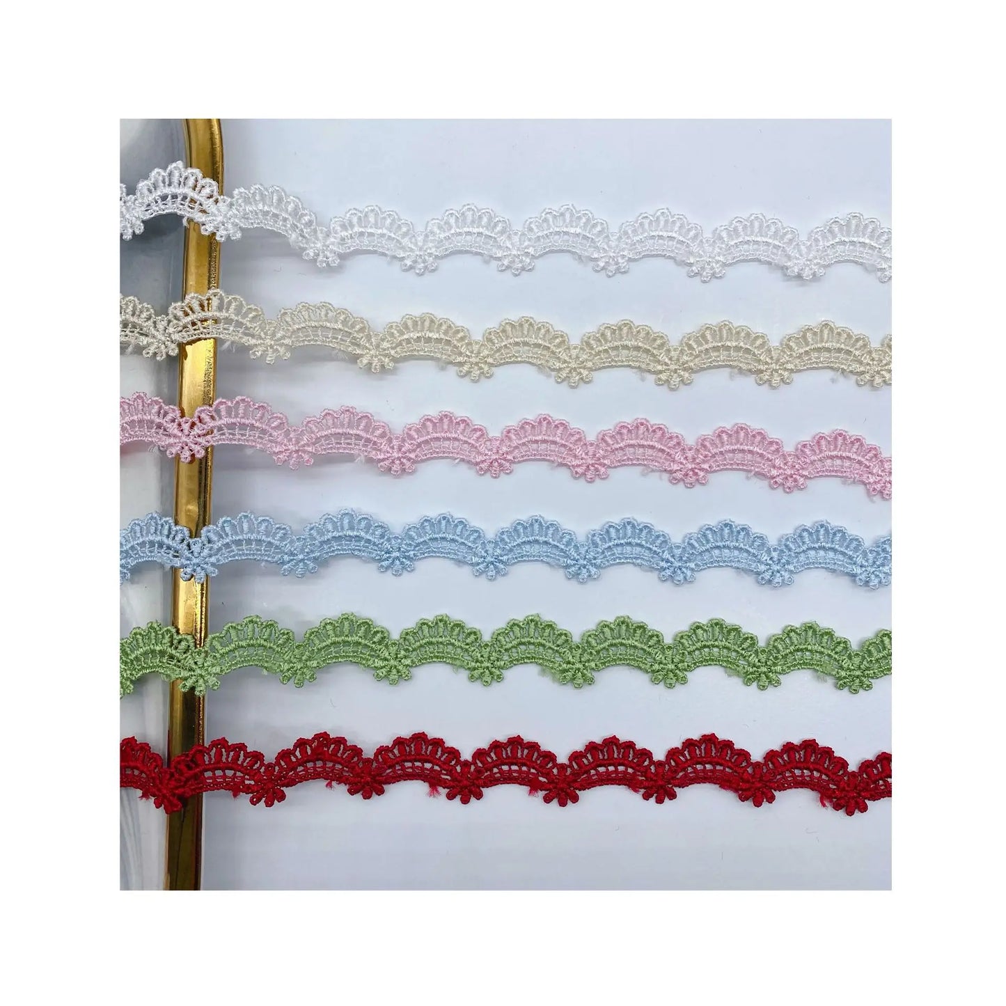3Yards Of Multi-color Flower Lace Fabric DIY Embroidery Jewelry Wedding Clothing Garment Accessories