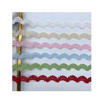 3Yards Of Multi-color Flower Lace Fabric DIY Embroidery Jewelry Wedding Clothing Garment Accessories