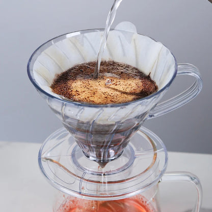 Hot Selling V shaped 60 Degrees Coffee Maker Set Pour-over Coffee Filter Cup Spiral Hand Filter Cup
