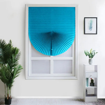 1Pc Half Shades Self-adhesive Windows Nonwoven Folding Curtain Bathroom Balcony Living Room Balcony Curtains Pleated Blinds