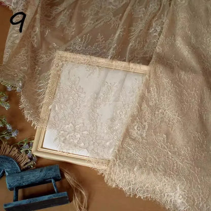 3M long eyelash lace trim traditional wedding lace fabric white red violet Table Cloth DIY Crafts