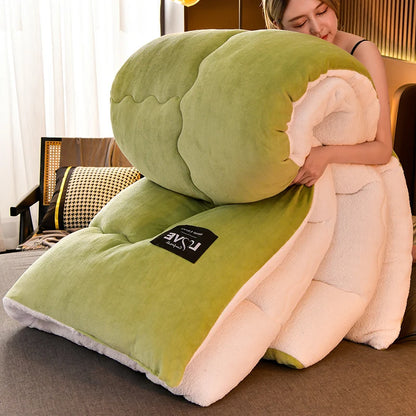 Lamb velvet quilt winter super warm quilt thickened comforter 5kg dormitory student autumn winter quilt core cotton space quilt