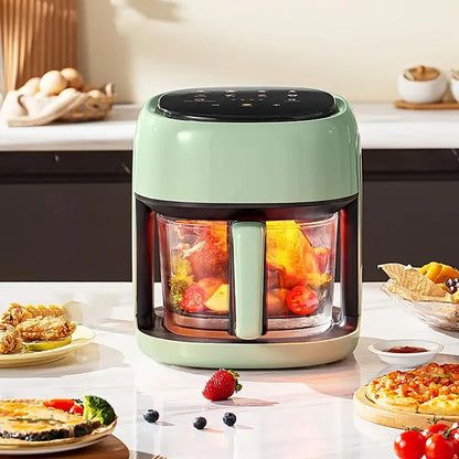 Smart Air Fryer 1.19gal - 10 Functions, NTC Control, Low Fat Roasting - Enjoy Healthy Meals!