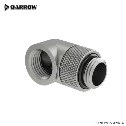 Barrow PC water cooling Rotary Fittings tube connector Sliding tubing 90 Degree water cooler heatsink gadget Adapter TWT90-v2.5