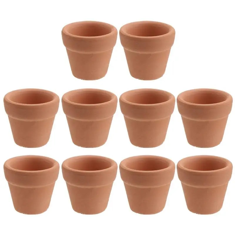 10stk 3x3 cm keramisk keramikplantekaktusblomster Pots Small Mini Terracotta Pot Clay Succulent Nursery Pots For planter håndværk