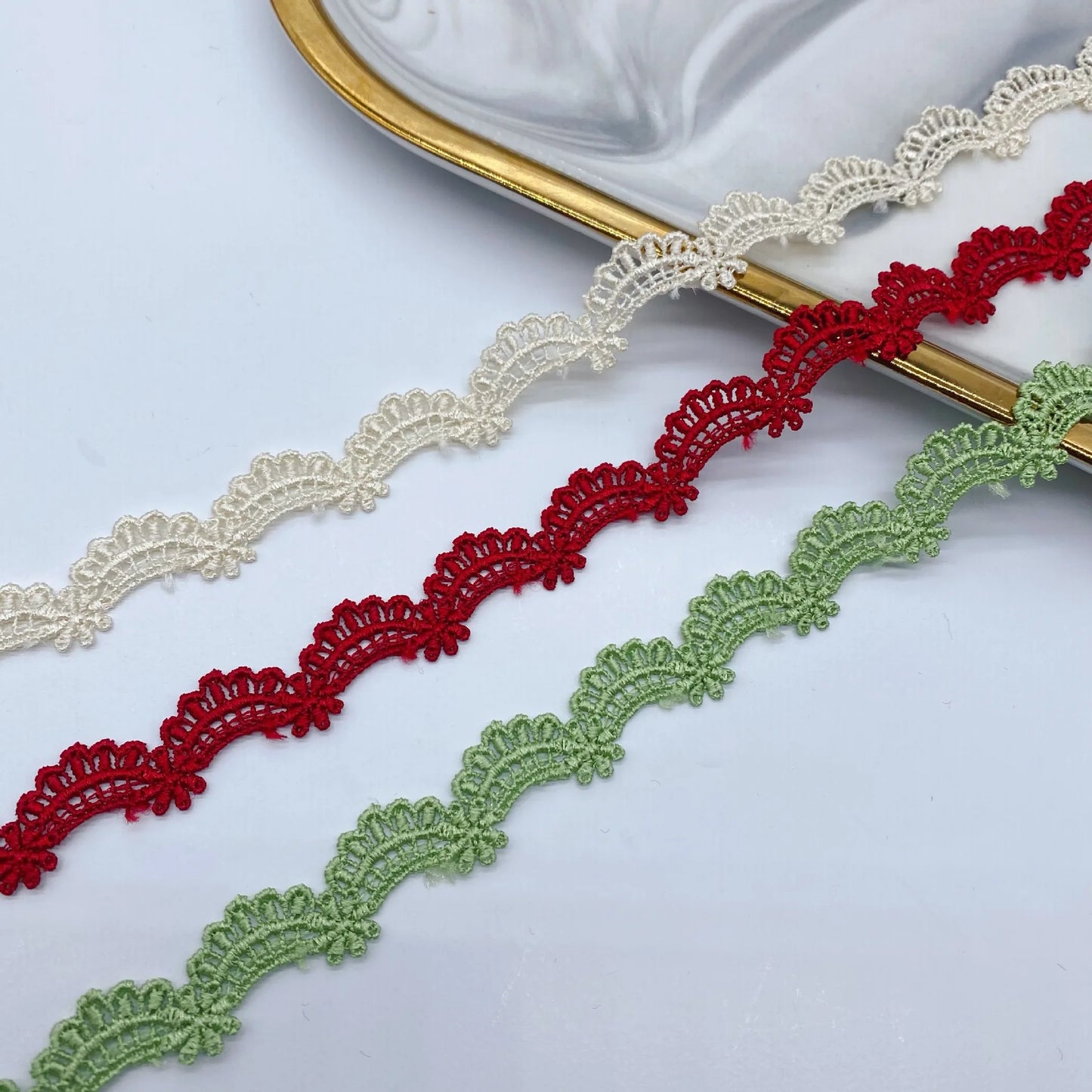 3Yards Of Multi-color Flower Lace Fabric DIY Embroidery Jewelry Wedding Clothing Garment Accessories