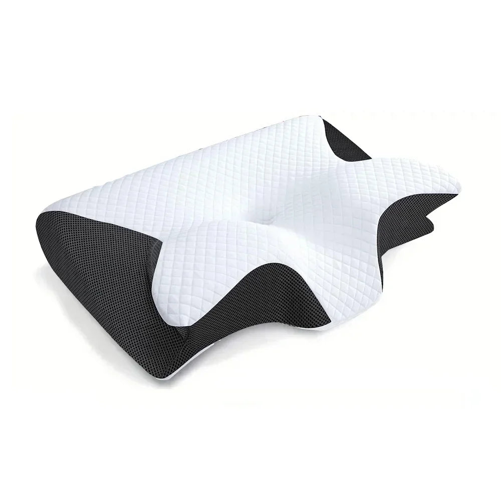 Butterfly Shape Slow Rebound Memory Foam Sleeping Pillow Comfortable Neck Support Cervical Orthopedic Massage Neck Pillow