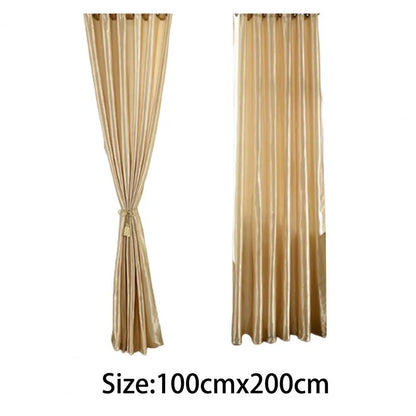 Beautiful Window Shade Rod Through Curtain Window Curtain Soft Skin-friendly Bedroom Decorative Blackout Curtain