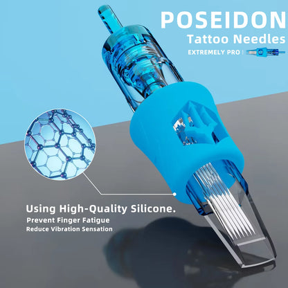 Tattoo Cartridges Needles POSEIDON V4 20PCS Tattoo Needles With Membrane Safety Disposable Sterile Tattoo Needle for Tattoo Pen