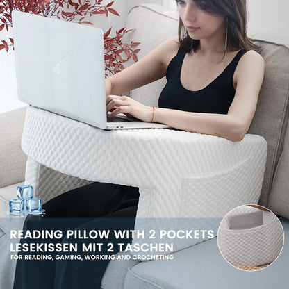 1 PC Moft Reading Pillow, Arm Rest Lap Desk Pillow για τυχερά παιχνίδια, εργασία, καθισμένος στον καναπέ δαπέδου, με αφαιρούμενο και πλυντήριο κάλυμμα