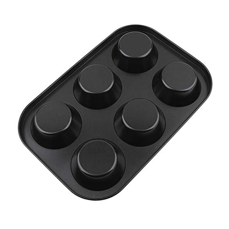 6/12 Cups Square Cupcake Pan Muffin Tray Cupcake Mold Muffin Pan Carbon Steel Baking Pan Non Stick Bakeware                  657