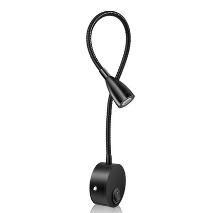 USB Flexible Wall Mount Night Lamp Hotel Bedside Wall Lamp LED Flexible Gooseneck Tube Switch Study Reading Sconces Light