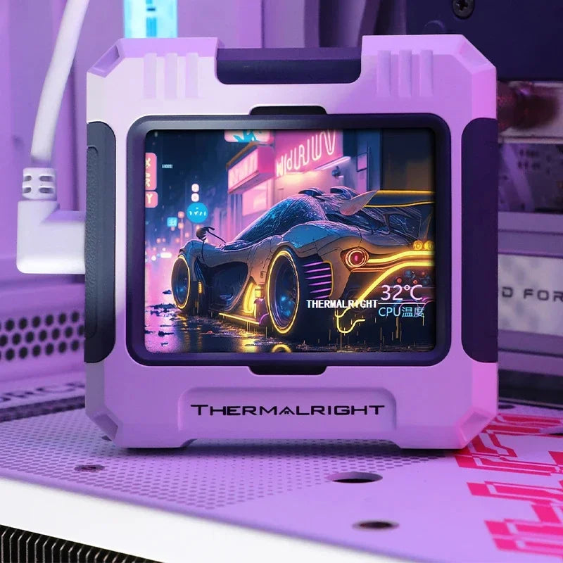 Thermalright FROZEN WARFRAME 360 X بدون مروحة، مشعاع ماء بارد الكل في واحد، شاشة LCD مقاس 2.4 بوصة، يدعم LGA1700/AM5