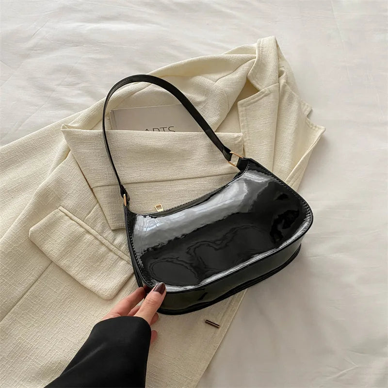 Stylish Solid Color Shoulder Bag, Mini Women'S Underarm Bag, Secure Zipper Wallet, Phone Pouch, Perfect Gift Choice, Fixed Strap