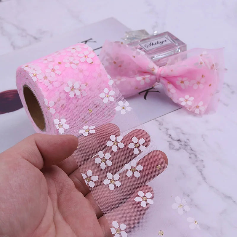 6 см 5wards Floret Tulle Daisy Ribbon Roll Diy ручной ремеслен для волос