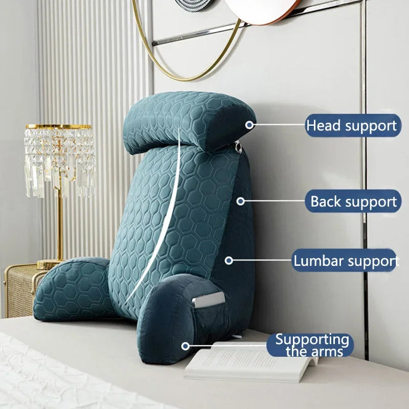 Cooling Latex Cushion Sofa Cushion Back Pillow Removable Washable Sofa Reading Pillow Tatami Bed Back Cushion Home Decor75x58CM