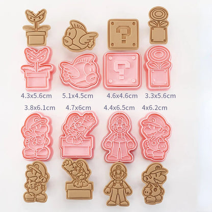 8pcs/set Cookie Cutters Animal Dog Type Stamp Embosser for Biscuit Pastry Bakeware Baking Cookies Molds Kitchen Accessories