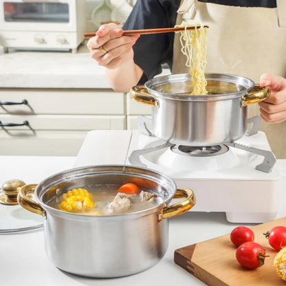 12pcs Eco-Friendly Stainless Steel Kitchen Cookware Set Non-Stick Pots and Pans with Gift Box for Cooking