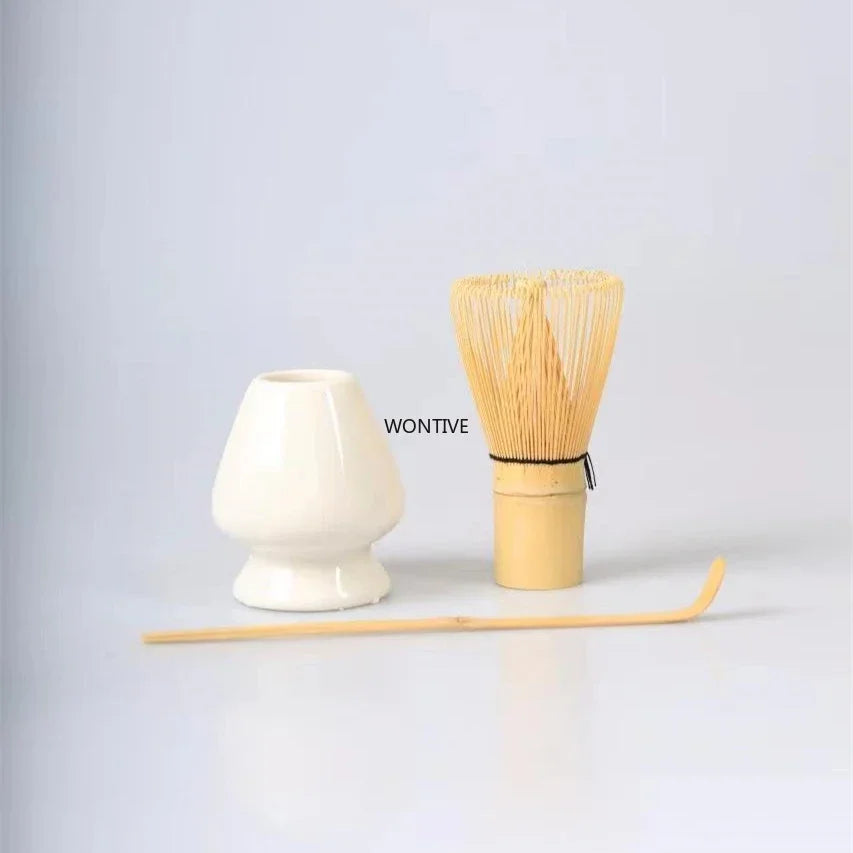 3PCS/SET MATSA SET BAMBOO WHISK LEASPOON CARAMIC MOBS