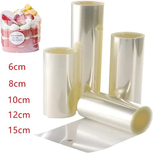 Bakeware acetátový film pro dort Decor Transparent Cake Surround Film Mousse Cake Sheets Okolní kutilský kutilový límec