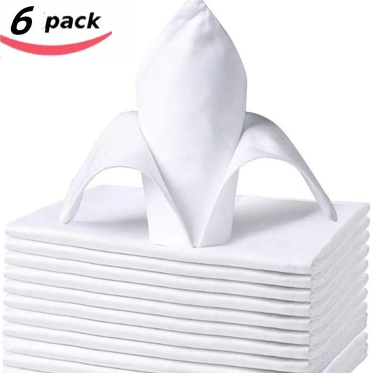 100 polyester (45x45cm) RESTAURANT DINNER CLOTH LINEN WHITE NAPKINS CLEAN CLOTHES Kitchen towels of cloth