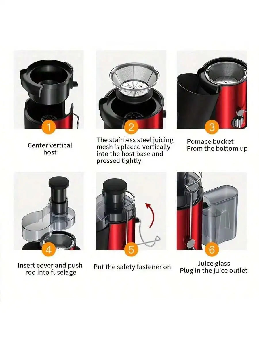 Presse-agrumes centrifuge électrique multifonctionnel pour la maison, prise ue, machine à jus de fruits, séparation de jus de scories, machine à jus originale c