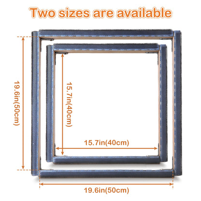 50 cm kvadrātveida krusta dūriena izšuvuma stīpas koka satvērējs sloksnes perforators adatas rāmis ar adatu DIY šujmašīnas krāsošanai vatēšana