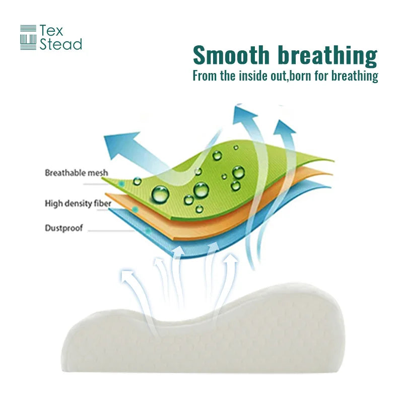 1pc Memory Foam Pillow For Sleeping, Ergonomic Contour Cervical Pillow, Neck Support Pillow For Bed