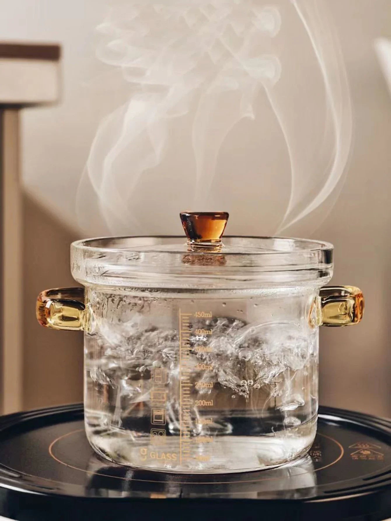 Warmtebestendig kookpot deksel met schaalinductie kookplaat greepgerei schattig hoog borosilicaat klein stockpot keuken dineren