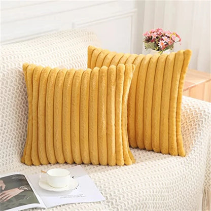 Olanly Faux Fur Pillow Cover 50x50cm Nordic Solid Cushion Cover 45x45 Soft Fluffy Pillowcase Decor Plush Throw Pillow Case Sofa