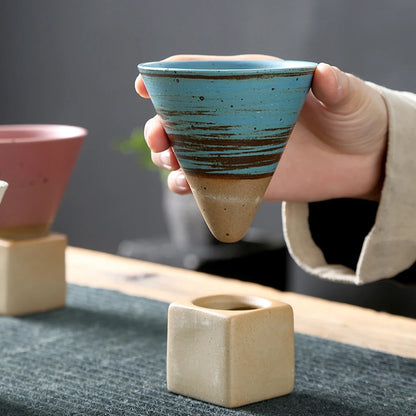 Creative Retro Ceramic Coffee Cup grov keramikk te kopp japansk latte pull blomster porselen kopp husholdning nytt keramikk krus