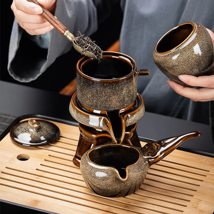 8 pièces Chinois Tra traditionnelles ensembles de thé Kung Fu haut de gamme Théière en Chine et tasse de thé Ensemble de thé automatique pour 6 personnes pour 6 personnes