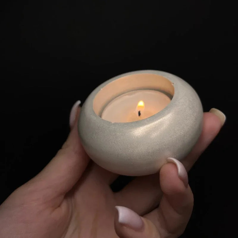 DIY Round Storage Tank Pottery Mold Jar Jewelry Storage Box Plaster Mold Candle Storage Tank Silicone Mold Home Decoration