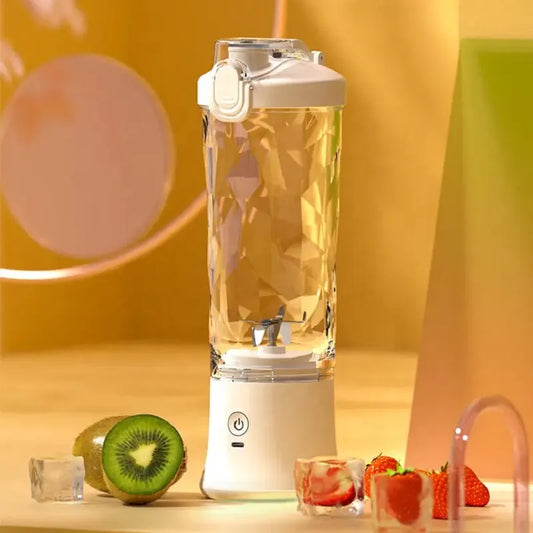 Draagbare sapblender IPX7 Wireless Fruit Juicer USB oplaadbare 600 ml grote capaciteitsapbeker voor sport