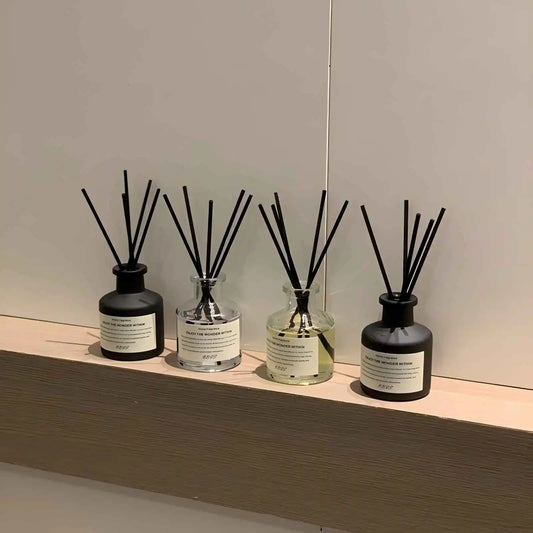 50ML Flameless Home Fragrance Room Freesia Jasmine Fragrance Oil with Rattan Diffuser Stick Home Room Air Freshener Deco