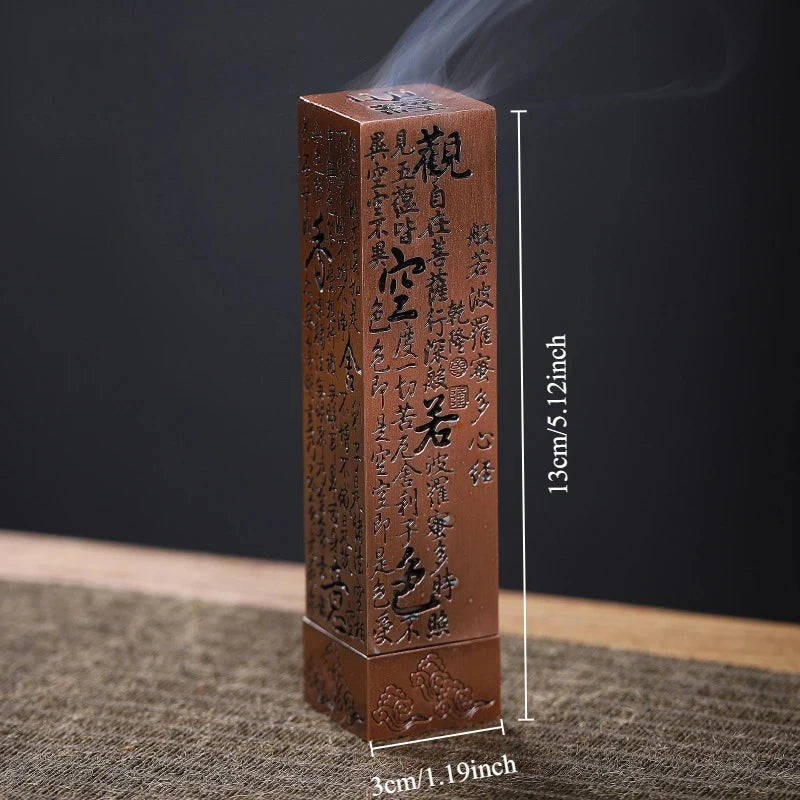 Creative Alloy Buddhist Sutra Incense Stick Burner Vertical Separate Incense Holder Home Office Lucky Decor Zen Ornament Burners