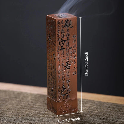 Creative Alloy Buddhist Sutra Incense Stick Burner Vertical Separate Incense Holder Home Office Lucky Decor Zen Ornament Burners