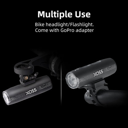 XOSS 1200 Lm Bike Light XL1200 Headlight Waterproof Type-C Rechargeable Front Lamp Bicycle Light Aluminum Ultralight Flashlight