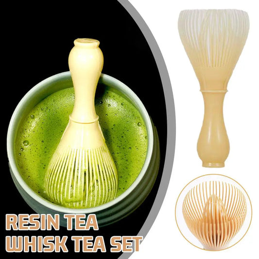 Japanese Resin Matcha Whisk Set - Includes Green Tea Powder Grinder & Chasen Mixer, Solves Lumpy Matcha & Uneven Stirring Issues