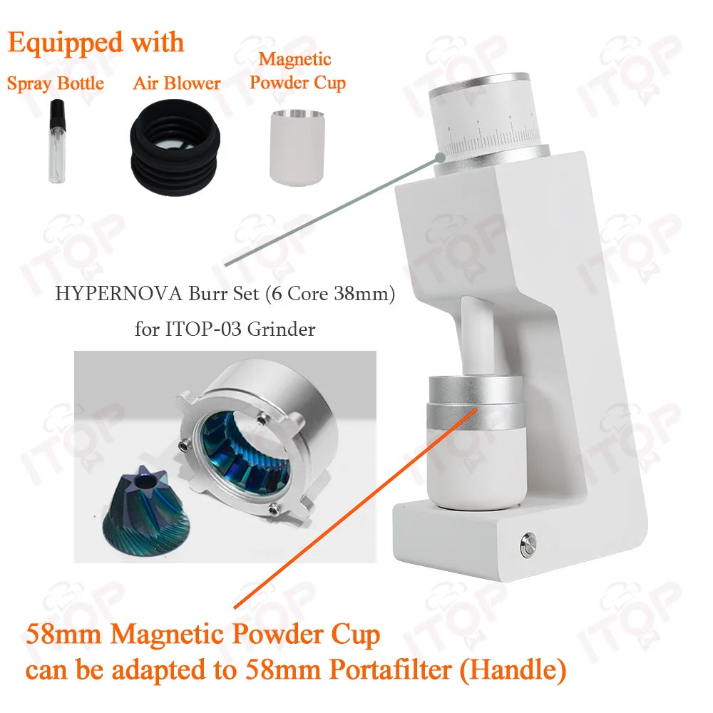 ITOP 03 Elektrische Kaffeemühle Sechs-kern 38mm Grat Haushalt Kaffeebohnenmühle Kaffee Miller Mühle für Espresso filter VS3