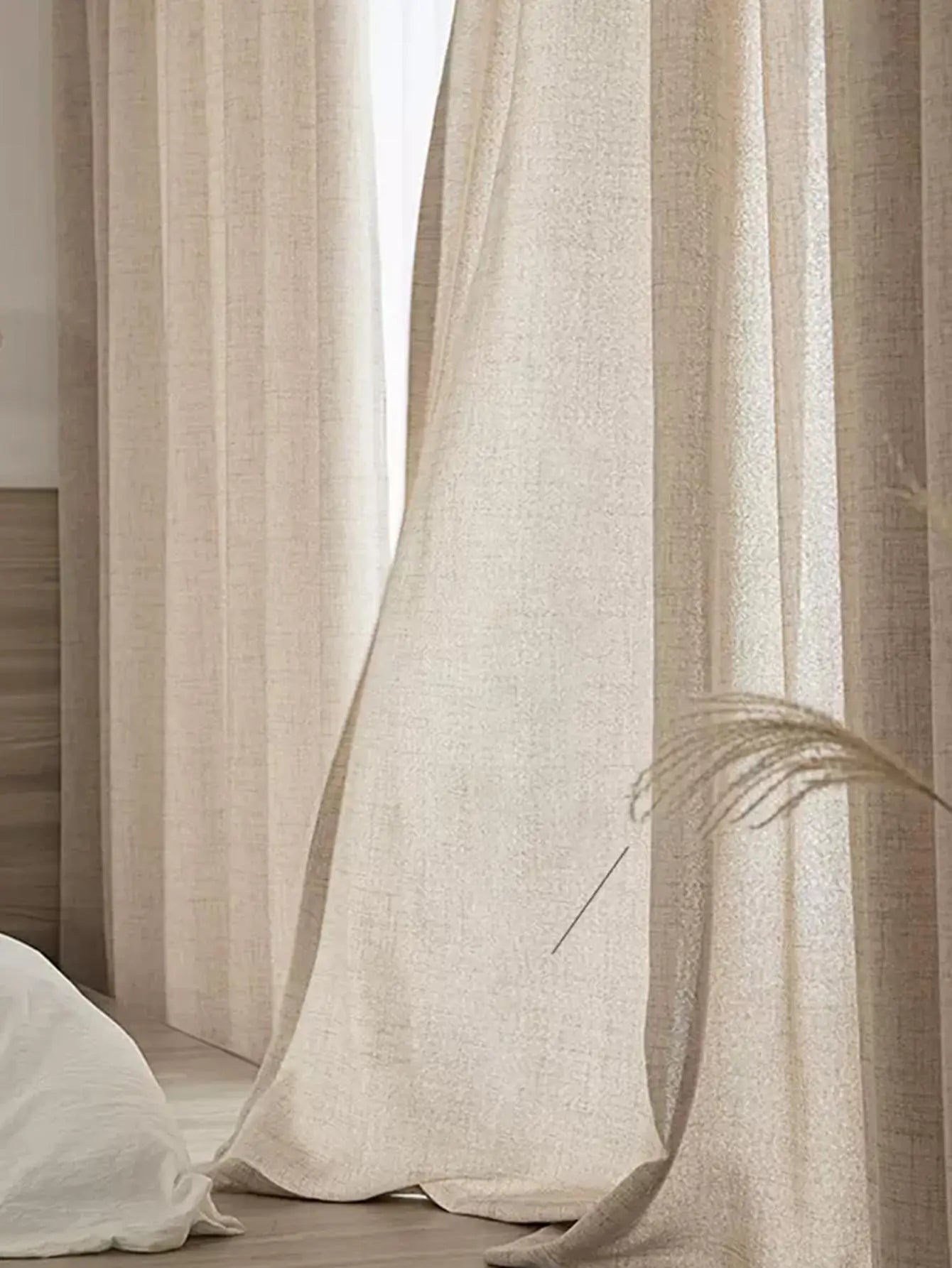 Cortinas semi sombreadas de algodón en espesas y lino de estilo japonés para habitaciones, salas de estar y cortinas