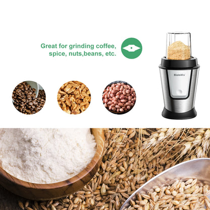 Biolomix 3 em 1 processador de alimentos multifuncional 700w portátil espremedor liquidificador pessoal smoothie misturador picador de alimentos e moedor seco